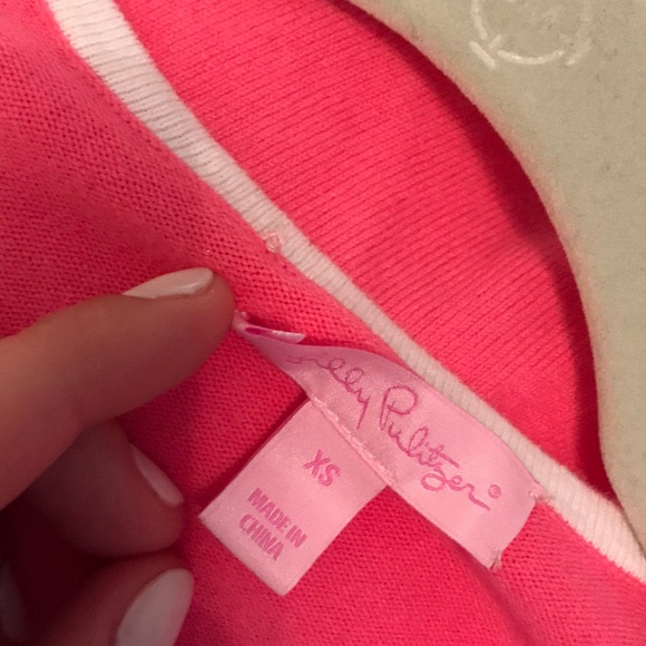 Pink Nylon Vneck Sweater - Picture 4 of 4